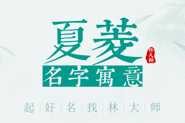 夏菱名字寓意