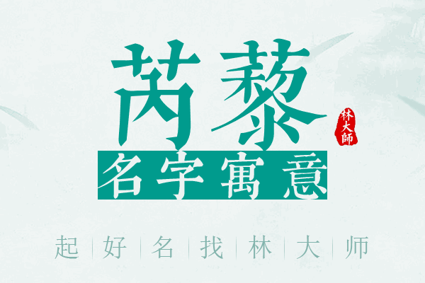 芮藜名字寓意