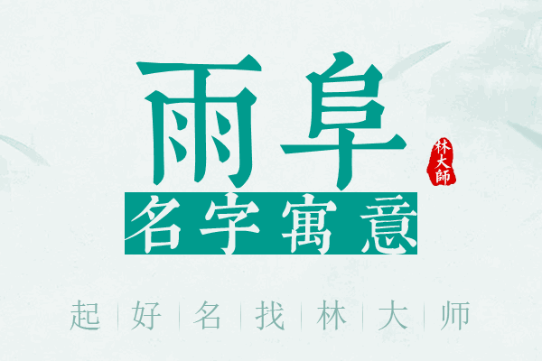 雨阜名字寓意