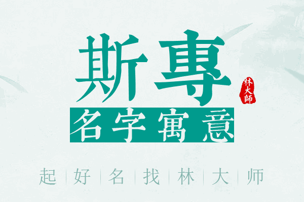 斯专名字寓意