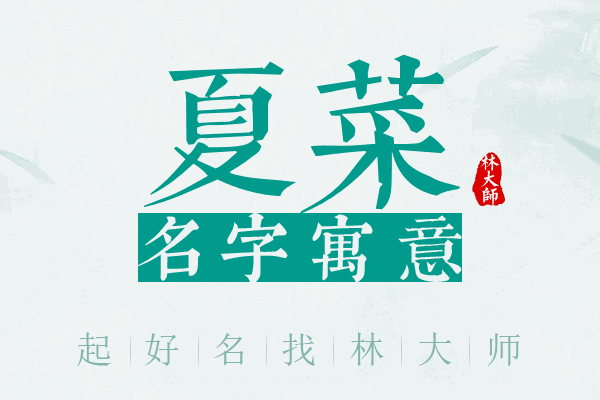 夏菜名字寓意