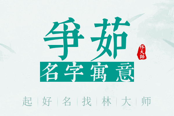 争茹名字寓意