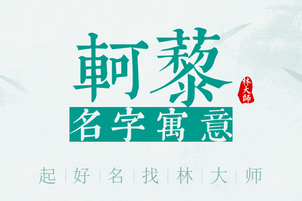 轲藜名字寓意