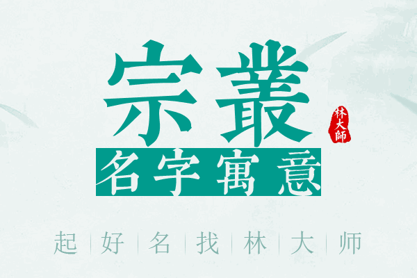 宗丛名字寓意