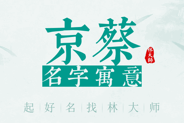 京蔡名字寓意