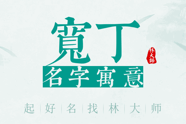 宽丁名字寓意