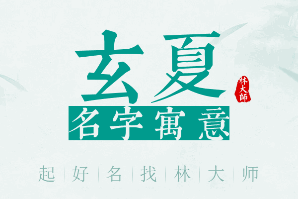 玄夏名字寓意