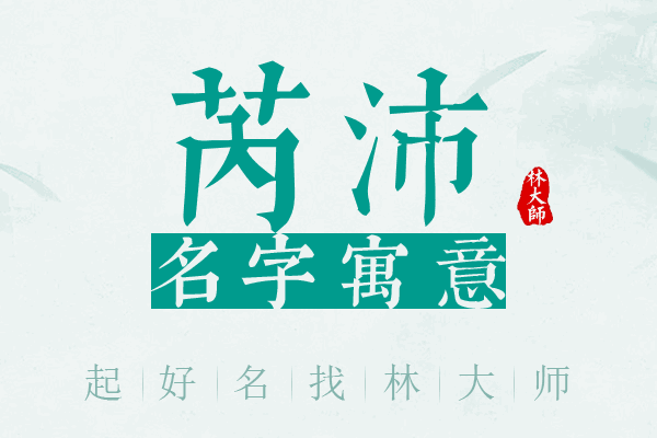 芮沛名字寓意