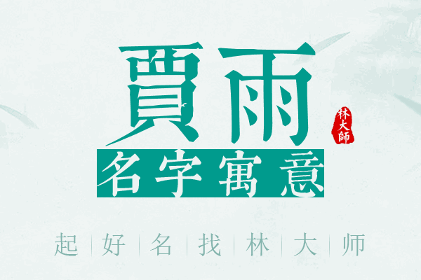 贾雨名字寓意