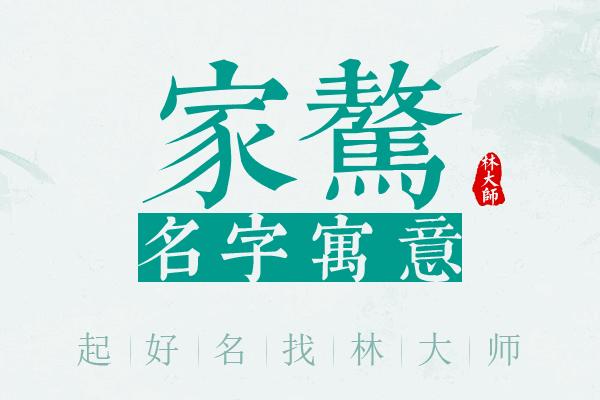 家骜名字寓意