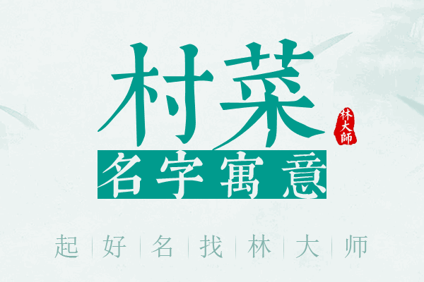 村菜名字寓意