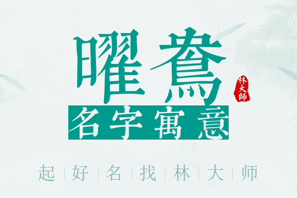 曜鸯名字寓意