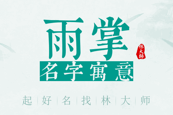 雨掌名字寓意