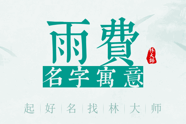 雨费名字寓意