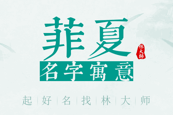 菲夏名字寓意