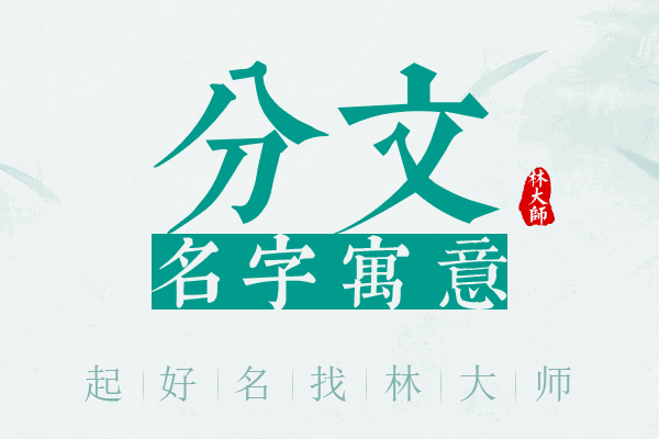 分文名字寓意