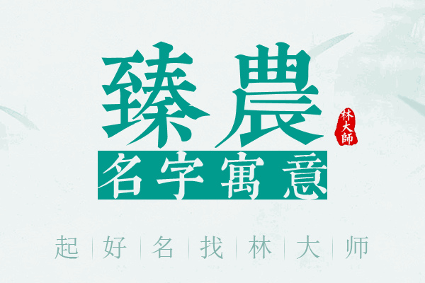 臻农名字寓意