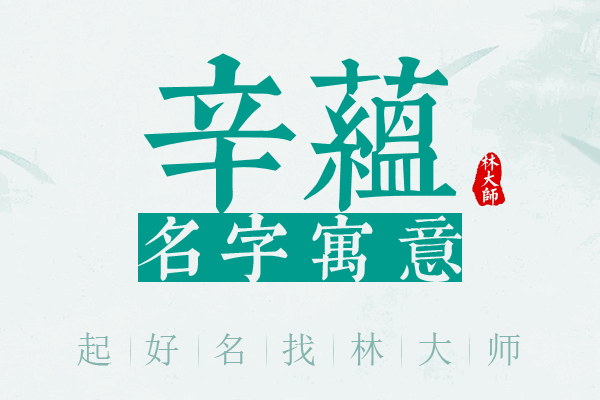 辛蕴名字寓意