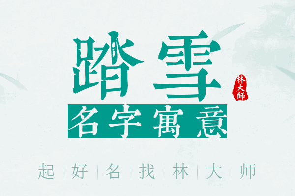 踏雪名字寓意