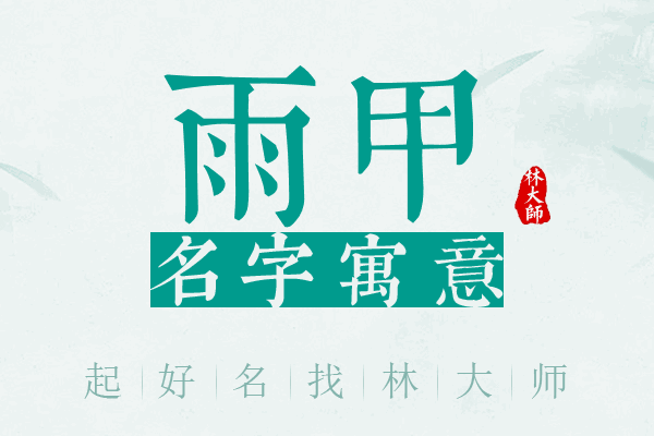 雨甲名字寓意