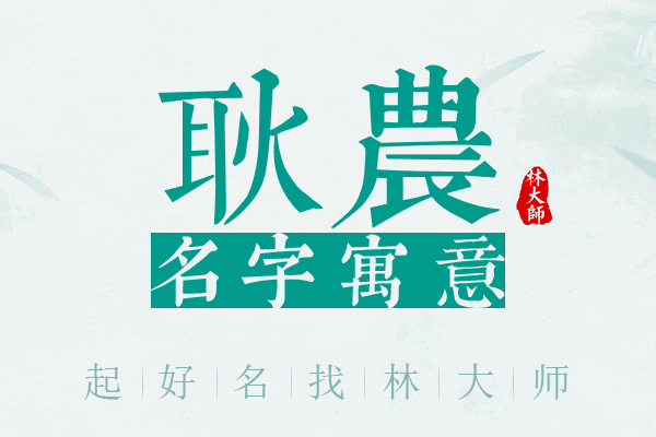 耿农名字寓意