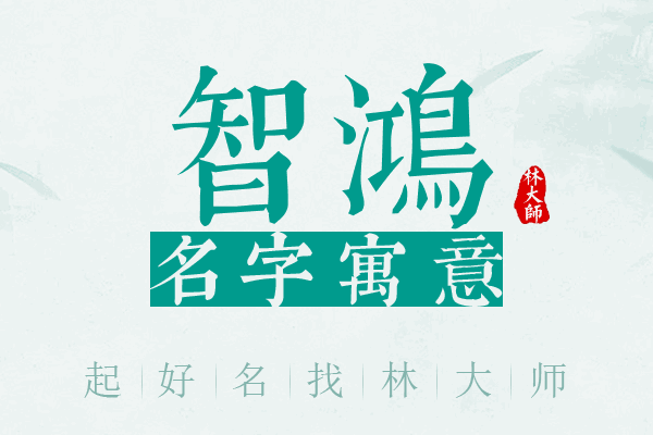 智鸿名字寓意