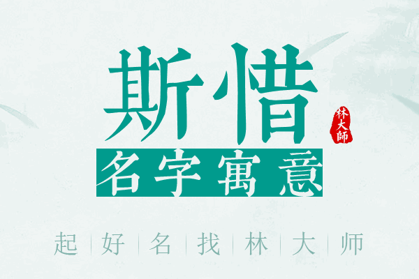 斯惜名字寓意